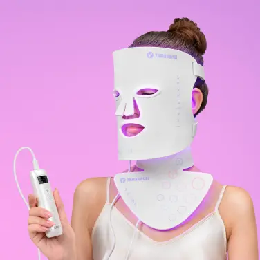 Силиконовая маска для фотоомоложения шеи Yamaguchi LED Light Neck Mask
